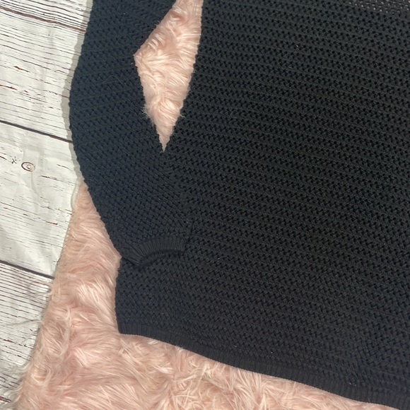 Free People FP Beach Bader Fauxchet Sweater Mini Dress Tunic in Black Size M - Picture 9 of 12